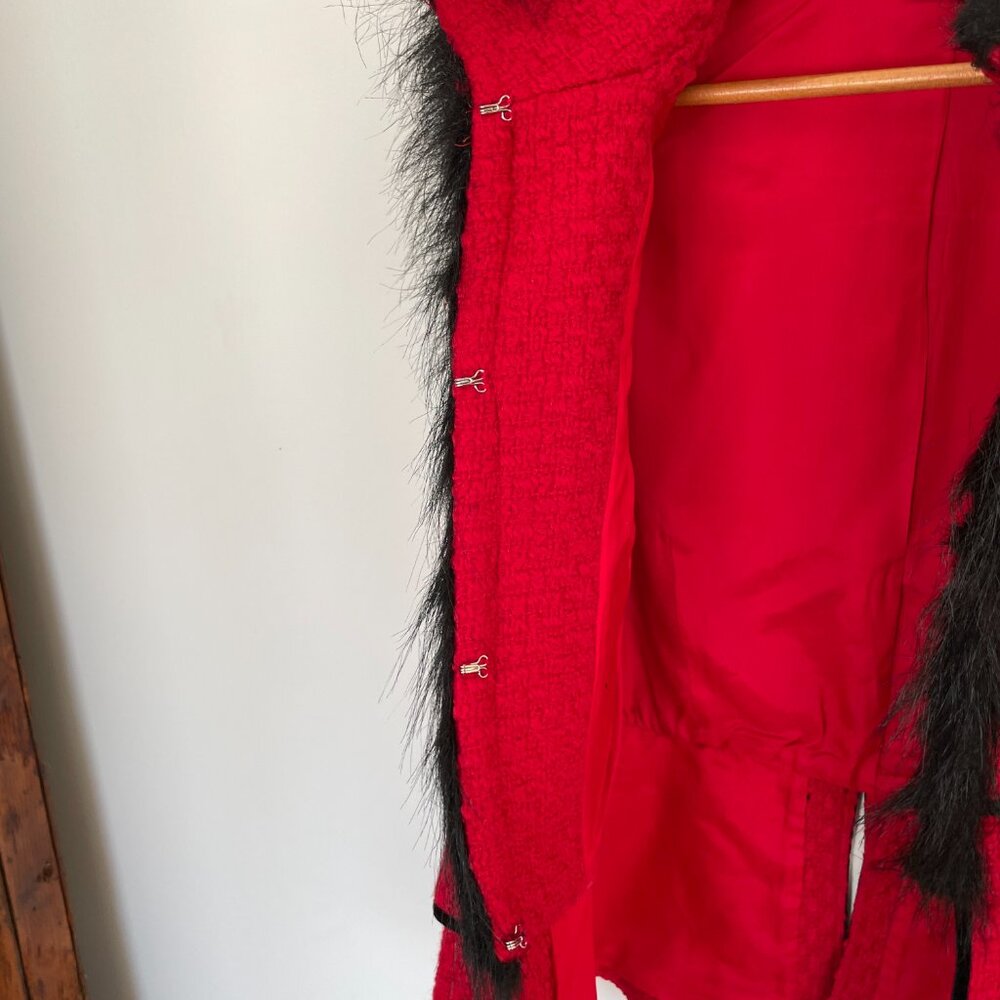VTG Y2K Simon Chang Red Napoleon Military Nutcracker Vest Soutache Hussar Sz 10 - Picture 11 of 15